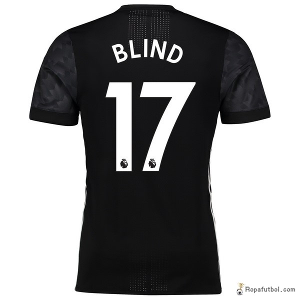 Camiseta Manchester United Replica Segunda Ropa Blind 2017/18 Negro